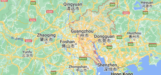 Map of Guangzhou, China